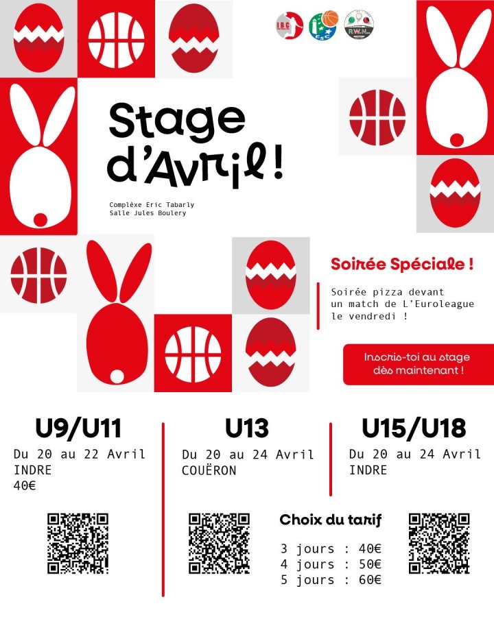 Stage Avril 2026 U9/U11